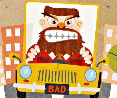 road rage cartoon