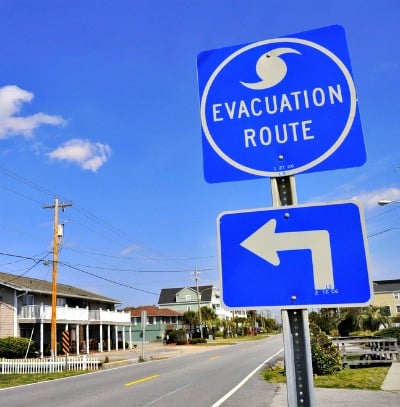 hurricane evacuation route